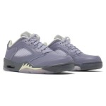 Air Jordan 5 Low FJ4563-500 Indigo Haze Sneakers with Reflective Tongue and Translucent Sole