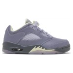 Air Jordan 5 Low FJ4563-500 Indigo Haze Sneakers with Reflective Tongue and Translucent Sole