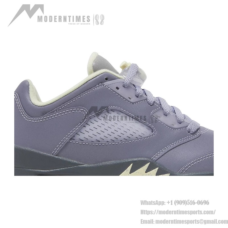 Air Jordan 5 Low FJ4563-500 Indigo Haze Sneakers with Reflective Tongue and Translucent Sole