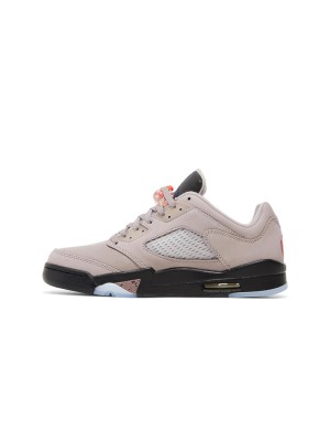 Air Jordan 5 Low DX6325-204 - Beige & Schwarze Sneaker mit Transparenter Sohle & Ikonischen Farb-Akzenten