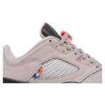 Air Jordan 5 Low DX6325-204 Beige & Black Sneakers with Translucent Sole and Color Accents