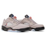 Air Jordan 5 Low DX6325-204 Beige & Black Sneakers with Translucent Sole and Color Accents