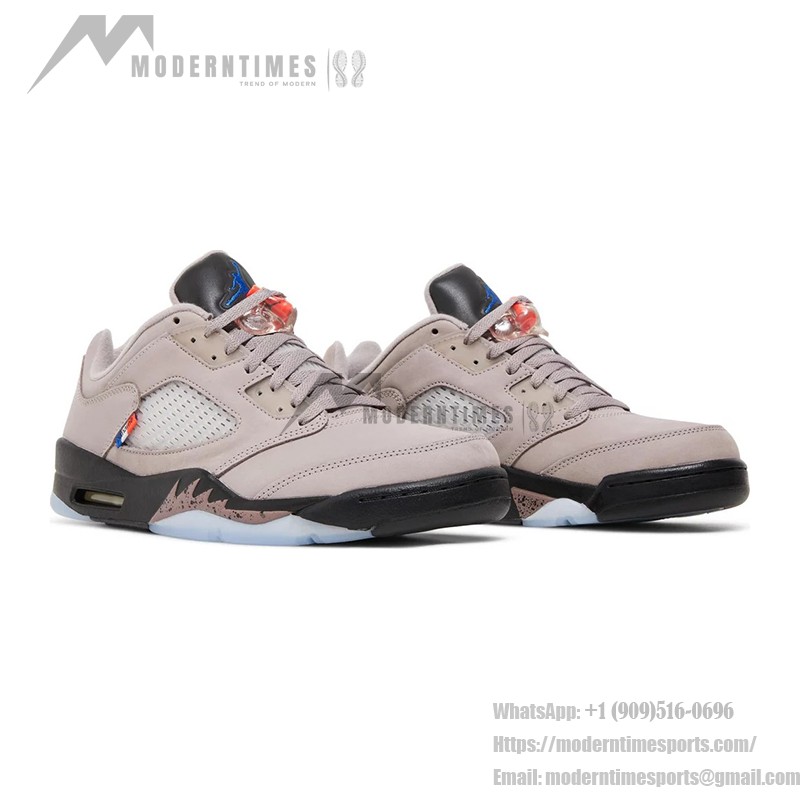 Air Jordan 5 Low DX6325-204 Beige & Black Sneakers with Translucent Sole and Color Accents