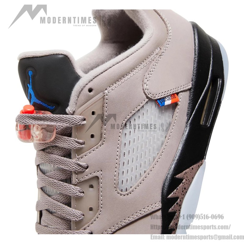 Air Jordan 5 Low DX6325-204 Beige & Black Sneakers with Translucent Sole and Color Accents