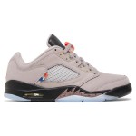 Air Jordan 5 Low DX6325-204 Beige & Black Sneakers with Translucent Sole and Color Accents