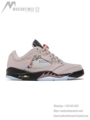 Air Jordan 5 Low DX6325-204 - Beige & Black Sneakers with Translucent Sole & Iconic Color Accents