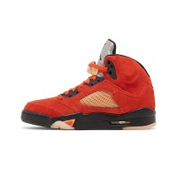 Air Jordan 5 Retro DD9336-800 - Bold Orange Suede Sneakers with Black Details & Reflective Tongue