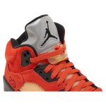 Air Jordan 5 Retro DD9336-800 Orange Suede Sneakers with Black Details and Reflective Tongue