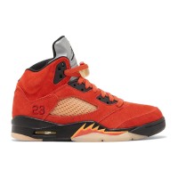 Air Jordan 5 Retro DD9336-800 - Bold Orange Suede Sneakers with Black Details & Reflective Tongue