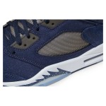 Air Jordan 5 Retro FD6812-400 Marineblaue Wildleder-Sneaker mit Reflektierender Zunge & Transparenter Sohle