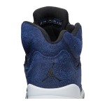 Air Jordan 5 Retro FD6812-400 Marineblaue Wildleder-Sneaker mit Reflektierender Zunge & Transparenter Sohle