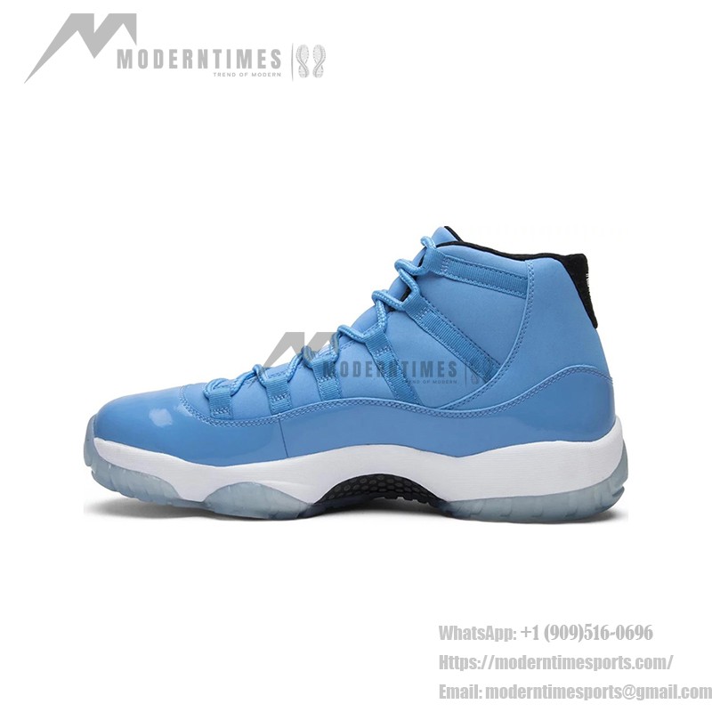 Air Jordan 11 Retro University Blue 717602-900 - Blue and White Sneaker with Patent Leather Finish