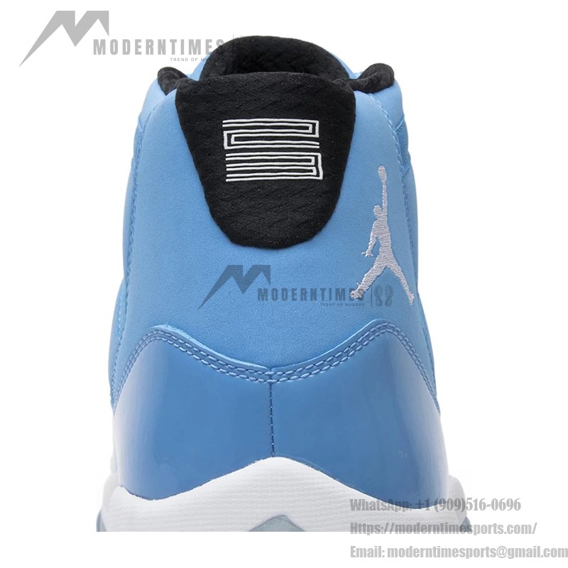 Air Jordan 11 Retro University Blue 717602-900 - Blue and White Sneaker with Patent Leather Finish