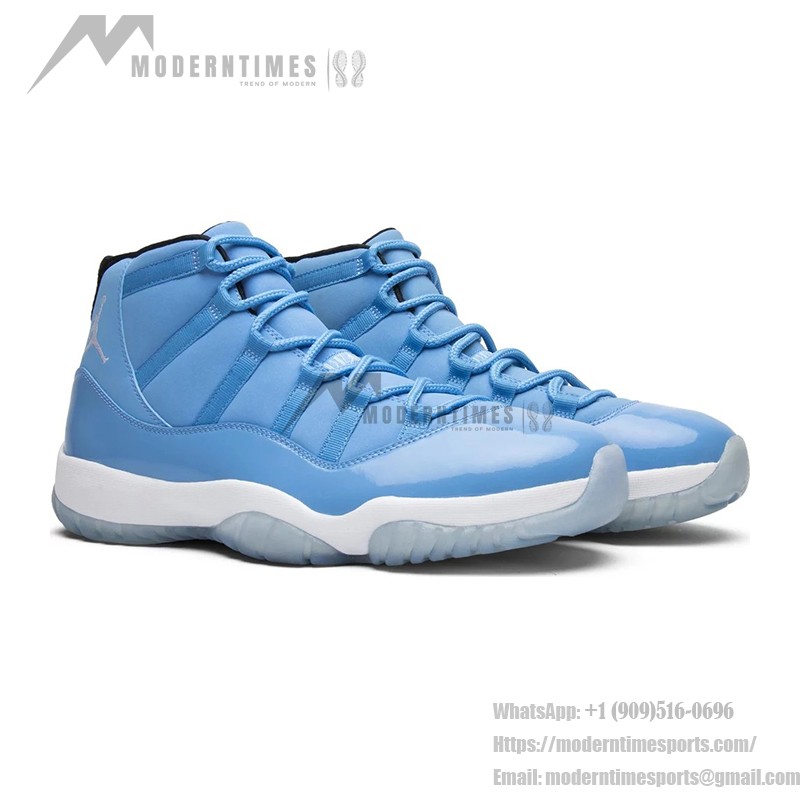 Air Jordan 11 Retro University Blue 717602-900 - Blue and White Sneaker with Patent Leather Finish