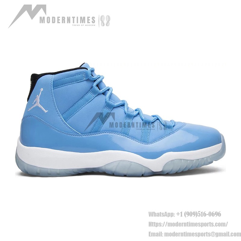 Air Jordan 11 Retro University Blue 717602-900 - Blue and White Sneaker with Patent Leather Finish