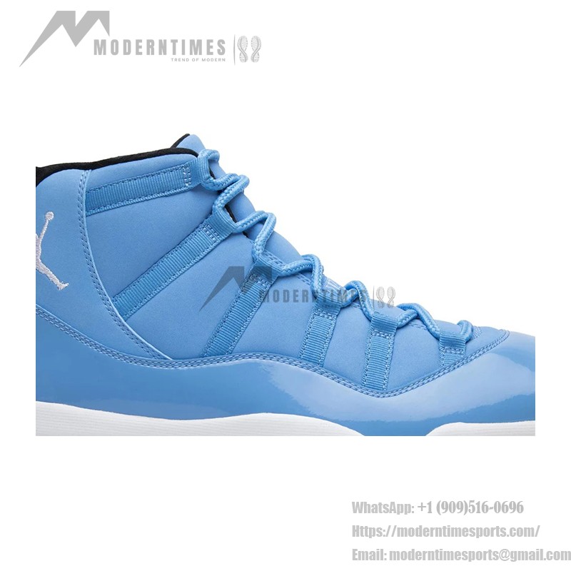 Air Jordan 11 Retro University Blue 717602-900 - Blue and White Sneaker with Patent Leather Finish