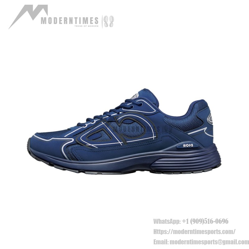 DIOR B30 3SN279ZRD-H520 Donkerblauw – Luxury Unisex Sneakers DIOR B30 Donkerblauw Sneakers Front View – Model 3SN279ZRD-H520