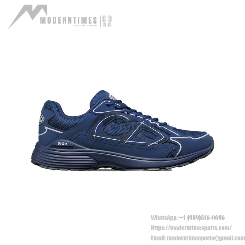 DIOR B30 3SN279ZRD-H520 Donkerblauw – Luxury Unisex Sneakers DIOR B30 Donkerblauw Sneakers Front View – Model 3SN279ZRD-H520