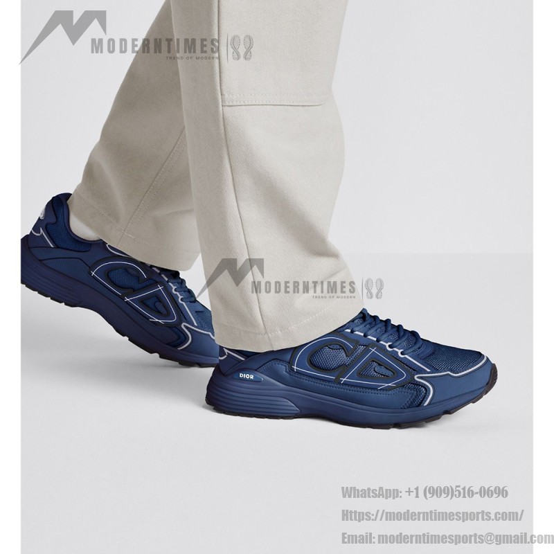 DIOR B30 3SN279ZRD-H520 Donkerblauw – Luxury Unisex Sneakers DIOR B30 Donkerblauw Sneakers Front View – Model 3SN279ZRD-H520