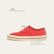 Loro Piana Nantucket Walk Sneaker FAR1445 R354 Red Tango – Premium Vintage Inspired Canvas Sneakers for Men & Women | Luxury Italian Lifestyle Shoes