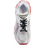 Balenciaga Runner Sneakers - Bold Silver and Red Sneakers with Superior Comfort