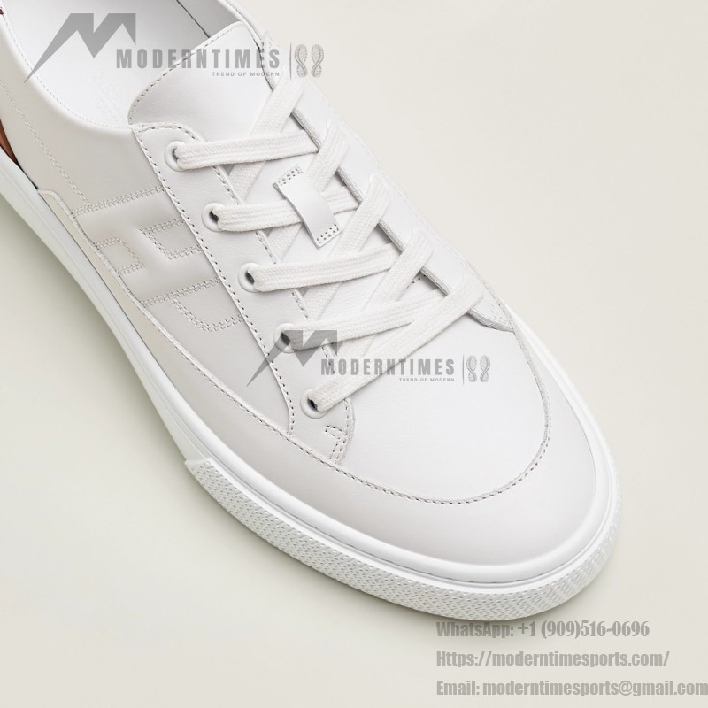 Hermès Deep Leder Sneaker H231888ZH1W440 weiße Low-Top Unisex Luxusschuhe