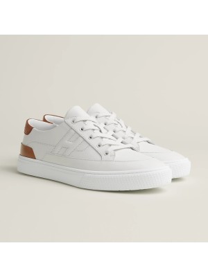 HERMES Deep Leather Sneakers H231888ZH1W440 – Unisex Luxury White Low-Top Designer Shoes for Everyday Wear