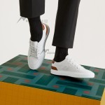 HERMES Deep leather sneakers H231888ZH1W440 white low-top unisex luxury shoes