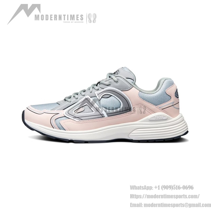 DIOR B30 3SN279ZRA H840 Grey Light Pink – Luxury Unisex Sneakers DIOR B30 Grey Light Pink Sneakers Front View – Model 3SN279ZRA H840