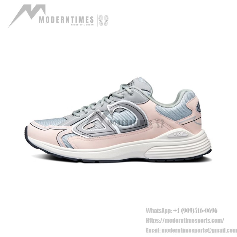 DIOR B30 3SN279ZRA H840 Grey Light Pink – Luxury Unisex Sneakers DIOR B30 Grey Light Pink Sneakers Front View – Model 3SN279ZRA H840