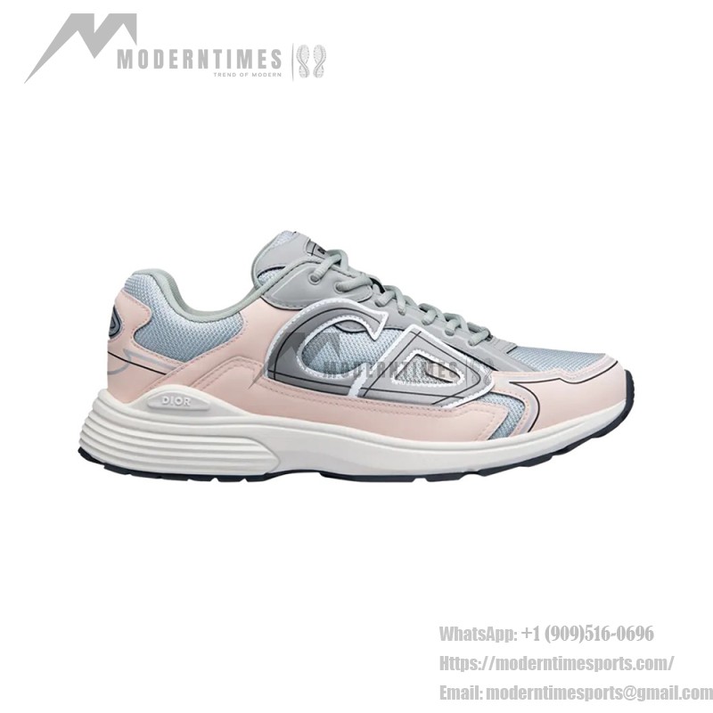 DIOR B30 3SN279ZRA H840 Grey Light Pink – Luxury Unisex Sneakers DIOR B30 Grey Light Pink Sneakers Front View – Model 3SN279ZRA H840