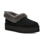 UGG Women's Platform Moccasin 1166733 in Black with Fold-Over Sheepskin Collar