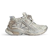 Balenciaga Men's Runner Sneaker - Sleek Beige and Grey Design with Superior Comfort for Street Style