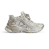 Balenciaga Men's Runner Sneaker - Sleek Beige and Grey Design with Superior Comfort for Street Style