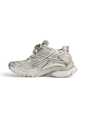 Balenciaga Men's Runner Sneaker - Sleek Beige and Grey Design with Superior Comfort for Street Style