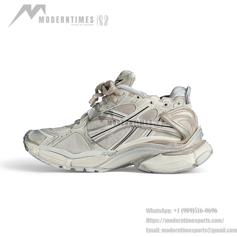 Balenciaga Men's Runner Sneaker - Beige and Grey Design with Premium Comfort