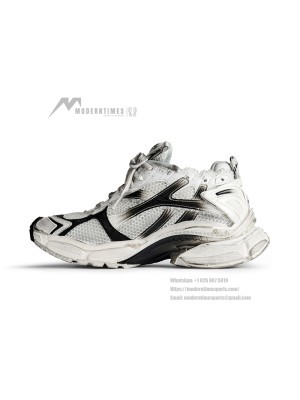 Balenciaga Men's Runner Gradient Sneaker - Bold Black & White Design with Premium Comfort for Street Style