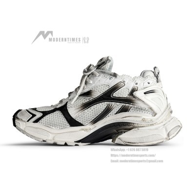 Balenciaga Men's Runner Gradient Sneaker - Bold Black & White Design with Premium Comfort for Street Style