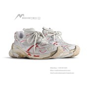 Balenciaga Runner 2.0 Sneaker - White & Red Futuristic Design with Premium Comfort for Street Style