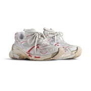 Balenciaga Runner 2.0 Sneaker - White & Red Futuristic Design with Premium Comfort for Street Style