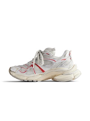 Balenciaga Runner 2.0 Sneaker - White & Red Futuristic Design with Premium Comfort for Street Style