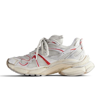 Balenciaga Runner 2.0 Sneaker - White & Red Futuristic Design with Premium Comfort for Street Style