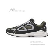 DIOR B30 Deep Green Black Sneakers 3SN279ZRD H664 – Luxury Designer Mesh & Calfskin Shoes for Men and Women