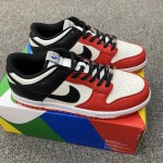 NBA x Nike Dunk Low EMB “Chicago” Basketball Shoes - Premium Red-Black Design