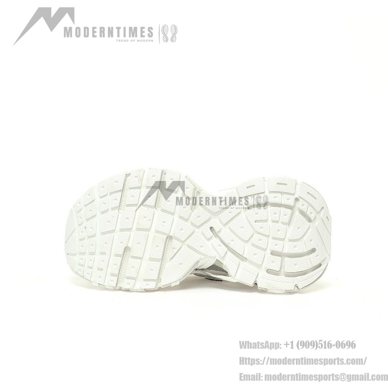 Balenciaga Runner Kith Four.Color 7.0 - Futuristic All-White Sneakers with Strap Design