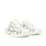 Balenciaga Runner Kith Four.Color 7.0 - Futuristic All-White Sneakers with Strap Design