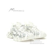 Balenciaga Runner Kith Four.Color 7.0 - All-White Futuristic Sneakers with Bold Strap Design for Street Style