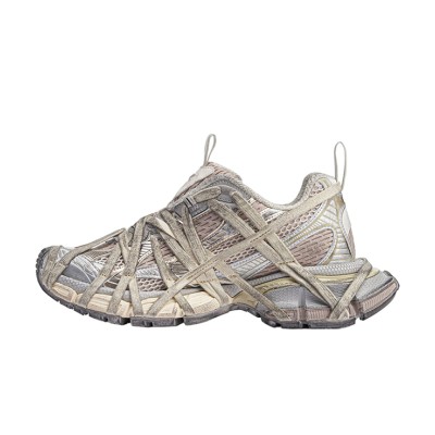 Balenciaga Runner Kith Four.Color 7.0 734734 W3XL4 9191 - Mutiges Riemendesign mit Mehrschichtigen Beigetönen für einen Futuristischen Look