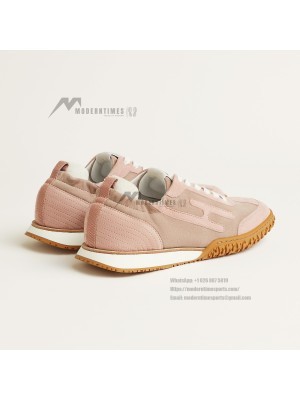 HERMES Jet Sneakers H242153ZVCG360 Rose Cancan Rose Aquarelle – Women’s Luxury Pink Designer Sneakers