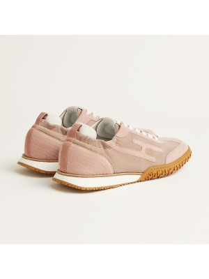 HERMES Jet Sneakers H242153ZVCG360 Rose Cancan Rose Aquarelle – Women’s Luxury Pink Designer Sneakers